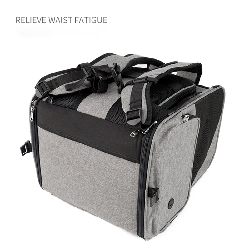LDLC QS-099 Dual Side Expandable Breathable Mesh Design Pet Carrier Backpack Dog Cat Outdoor Carrying Bag LDLC QS-099 Dual Side Expandable Breathable Mesh Design Pet Carrier Backpack Dog Cat Outdoor Carrying Bag